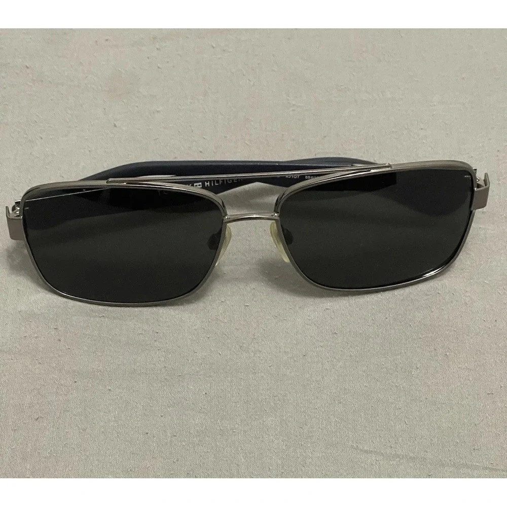Tommy Hilfiger Men's Matte Dark Ruthenium Rectangle Sunglasses - TH 1521/S